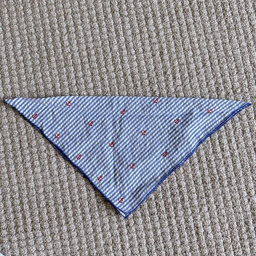 SUPER CUTE EMBROIDERY ANCHOR DOG BANDANA